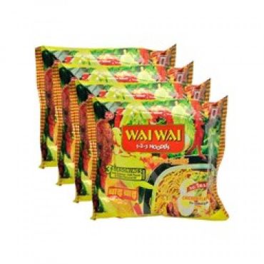 Wai Wai Noodles Chicken Flavor, 75G X 5 Packets